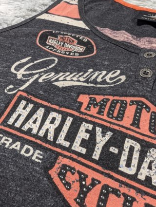 Harley Davidson Camiseta Tirantes Gris Vintage AP