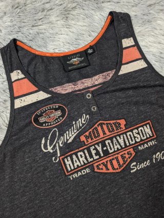 Harley Davidson Camiseta Tirantes Gris Vintage AP