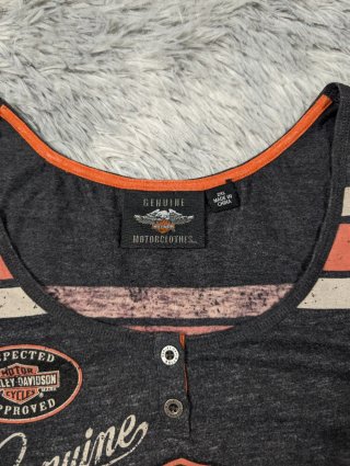 Harley Davidson Camiseta Tirantes Gris Vintage AP