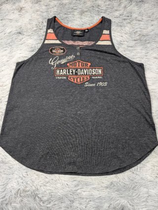 Harley Davidson Camiseta Tirantes Gris Vintage AP