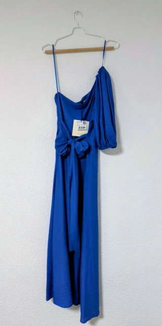 Vestido asimétrico azul Pedro del Hierro