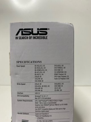 : Lector Blu-Ray ASUS SBC-06D2XU