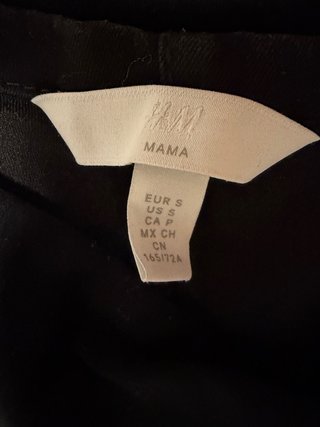 Pantalón Maternidad Negro Talla S H&M MAMA