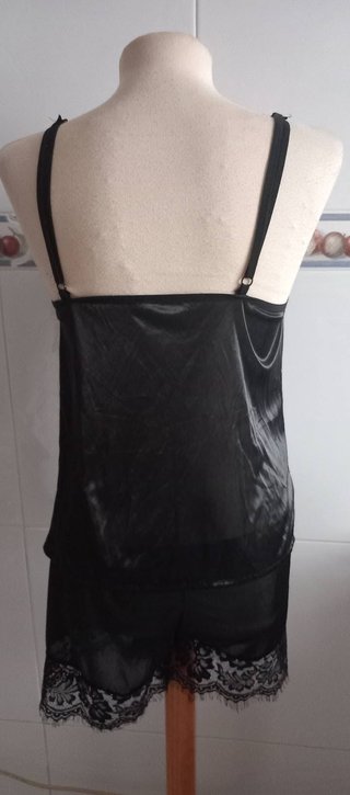 Pijama lencero negro T. S/M