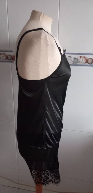 Pijama lencero negro T. S/M