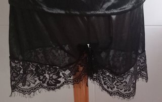 Pijama lencero negro T. S/M
