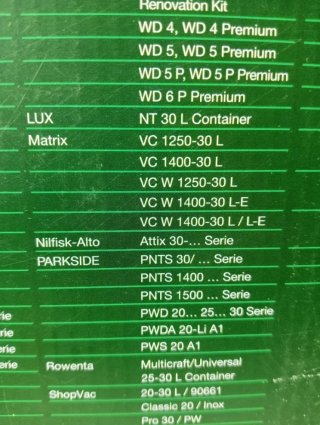 Bolsas filtro Aspiradoras PARKSIDE 10 uds