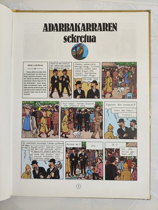 TINTIN EN EUSKERA – Adarbakarraren Sekretua Elkar