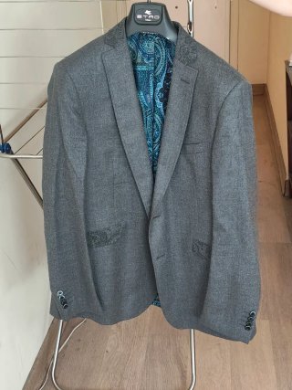 Etro Chaqueta Estampada Azul Marino