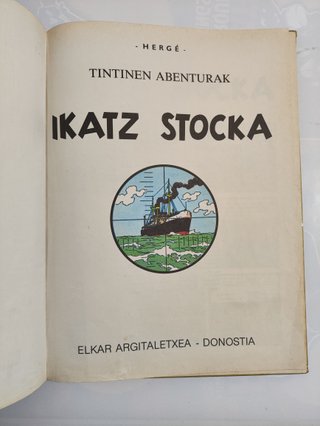 TINTIN EN EUSKERA – Ikatz Stocka – Elkar 1984