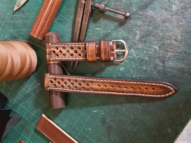 Cinturino orologio 20/18mm pelle nuovo  artigianal