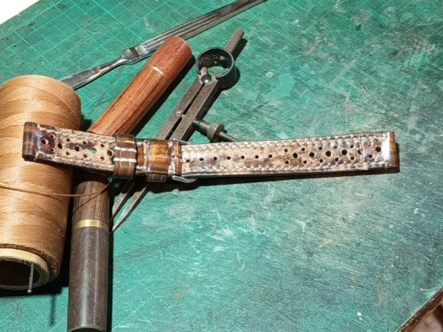 Cinturino orologio 20/18mm pelle nuovo  artigianal