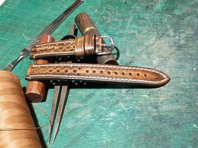 Cinturino orologio 20/18mm pelle nuovo  artigianal