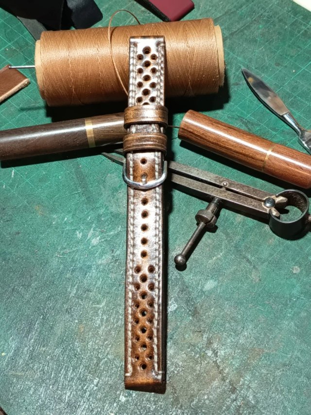 Cinturino orologio 20/18mm pelle nuovo  artigianal