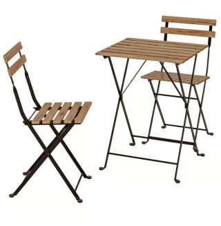 Conjunto Mesa y 2 Sillas Madera Ikea