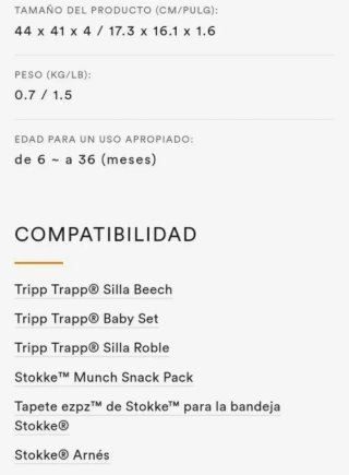 Nueva! Bandeja Stokke color Blanco  Tripp Trapp
