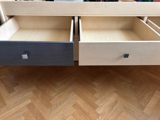 Cama nido madera beige y gris