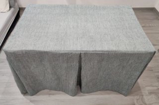 Falda mesa camilla gris
