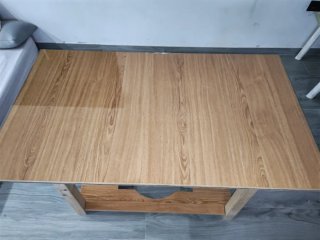 Mesa camilla completa con falda gris