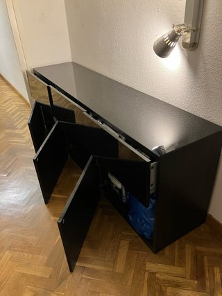 Aparador IKEA negro brillo 180 cm