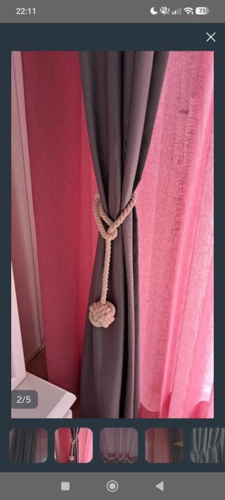 Cortinas grises de tela