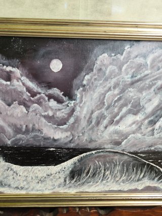 Mareggiata Notturna acrilico su tela 50x40.