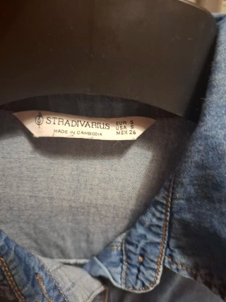 Camisa vaquera Stradivarius azul