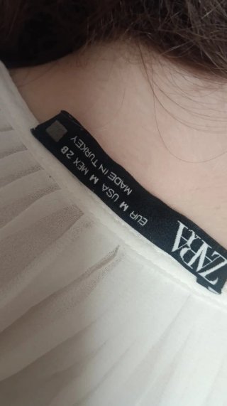 Blusa Zara Blanca Talla M
