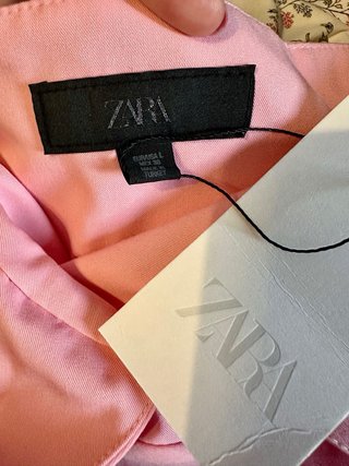Vestido largo Zara rosa talla L