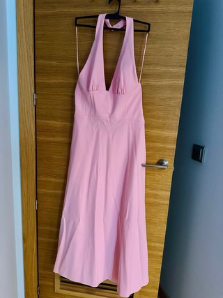 Vestido largo Zara rosa talla L