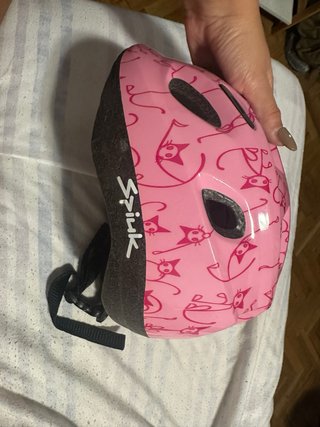 Casco Bicicleta Niña Rosa Gatitos Spink