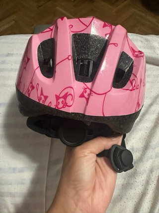 Casco Bicicleta Niña Rosa Gatitos Spink