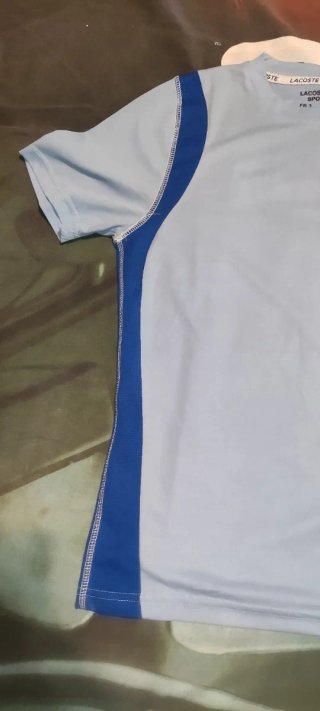 Camiseta S Lacoste Sport Azul celeste