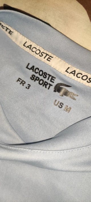 Camiseta S Lacoste Sport Azul celeste