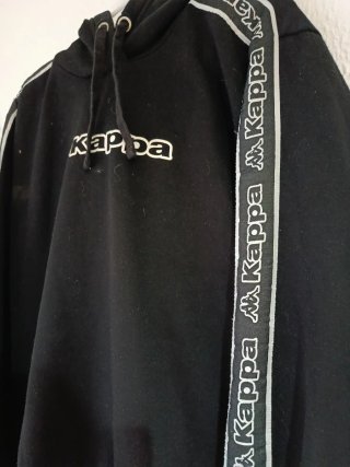 Sudadera Kappa Logo Tape Negra Talla M
