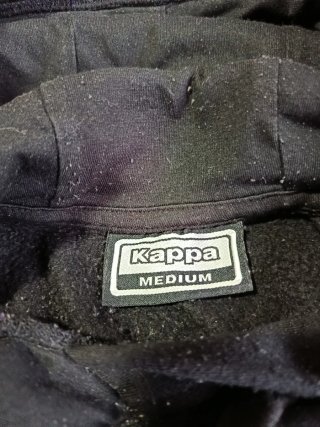 Sudadera Kappa Logo Tape Negra Talla M