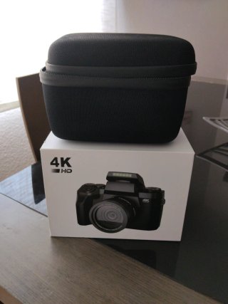 Cámara Fotos-Video Negra  Digital 4K, CCN 64M