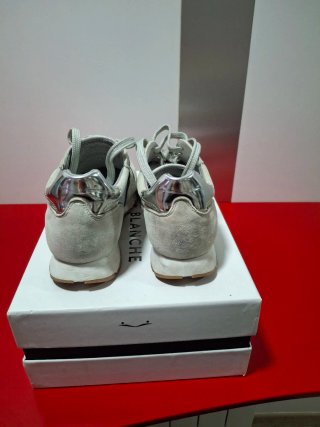 Bambas Voile Blanche Talla 37 Gris/Plata