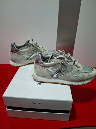 Bambas Voile Blanche Talla 37 Gris/Plata