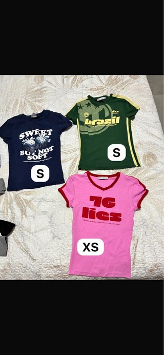 Lote 3 Camisetas Tallas S y Xs 7euros cada 1