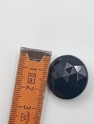Pendientes de clip negros facetados