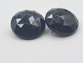 Pendientes de clip negros facetados