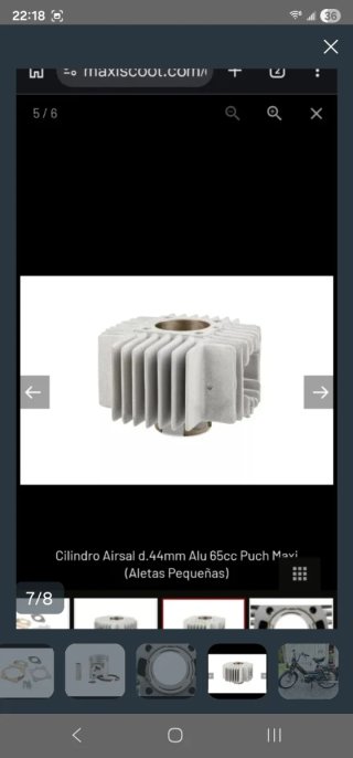 Cilindro Airsal 65cc Puch Maxi E50