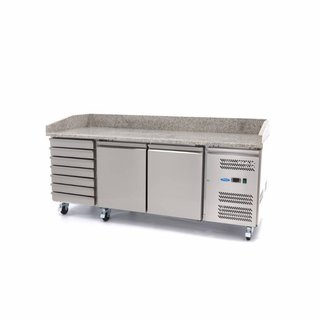 Banco Pizza Refrigerato - 202cm - 2 Porte - 7 Cass