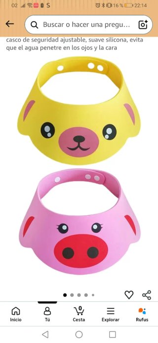 Gorros de baño para bebé (2 unidades)