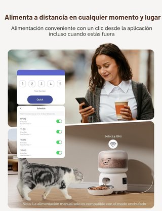 Comedero Automático para mascotas con Wifi