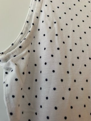 Blusa blanca lunares negros Talla L