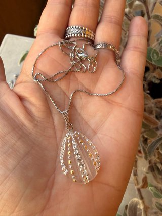 Collana ciondolo goccia argento 925