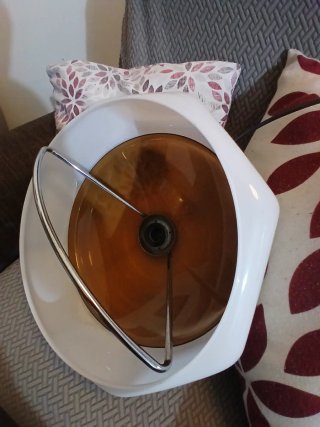 Lampadario anni 70 vetro e plexiglass