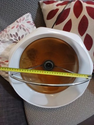 Lampadario anni 70 vetro e plexiglass